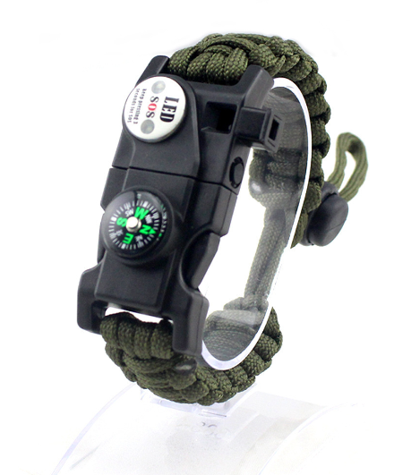 Adjustable Braided Parachute Cord Survival Bracelet