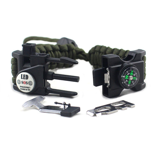 Adjustable Braided Parachute Cord Survival Bracelet