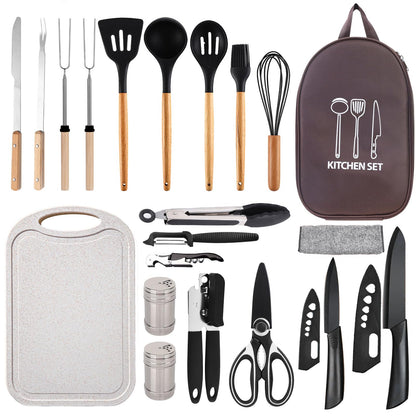 Silicone Campsite Chef Set with Storage Bag