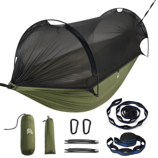 Miztli Adventure Hammock - Roomy Net & Durable Tree Straps