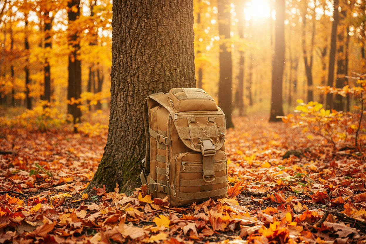 Summit 35L Field Pack in a vibrant fall forest setting